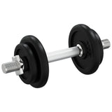 Dumbbell with Plates Set 40 kg Cast Iron and Chrome Plated Steel - Side View