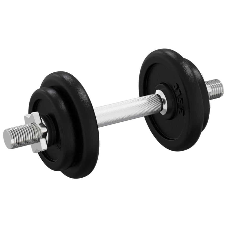 Dumbbell with Plates Set 40 kg Cast Iron and Chrome Plated Steel