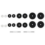 Dumbbell with Plates Set 40 kg Cast Iron and Chrome Plated Steel