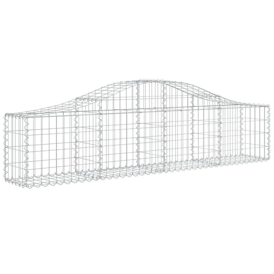 Arched Gabion Baskets 6 pcs 200x30x40/60 cm Galvanised Iron
