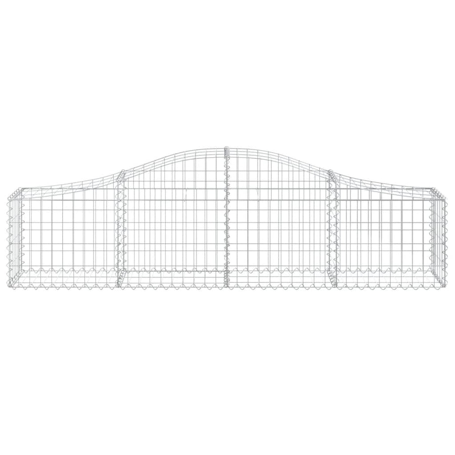 Arched Gabion Baskets 6 pcs 200x30x40/60 cm Galvanised Iron