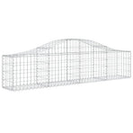 Arched Gabion Baskets 7 pcs 200x30x40/60 cm Galvanised Iron