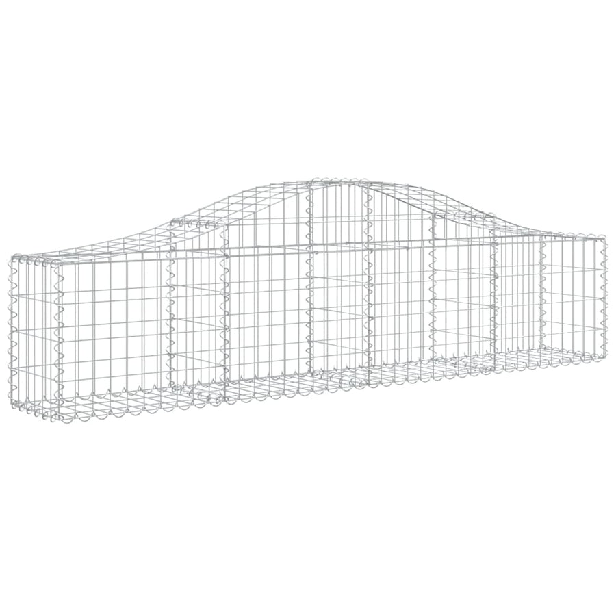 Arched Gabion Baskets 7 pcs 200x30x40/60 cm Galvanised Iron