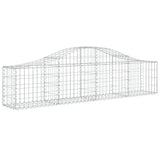 Arched Gabion Baskets 9 pcs 200x30x40/60 cm Galvanised Iron - Side View