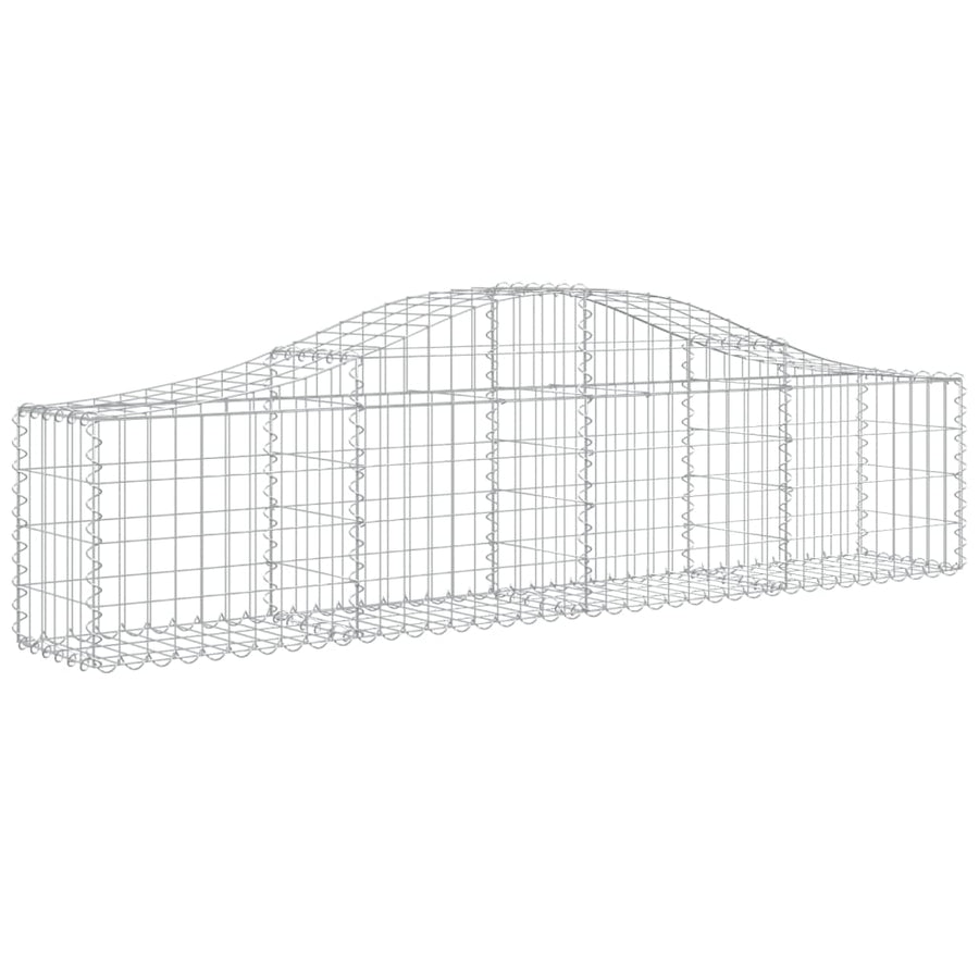 Arched Gabion Baskets 9 pcs 200x30x40/60 cm Galvanised Iron