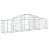 Arched Gabion Baskets 10 pcs 200x30x40/60 cm Galvanised Iron - Side View