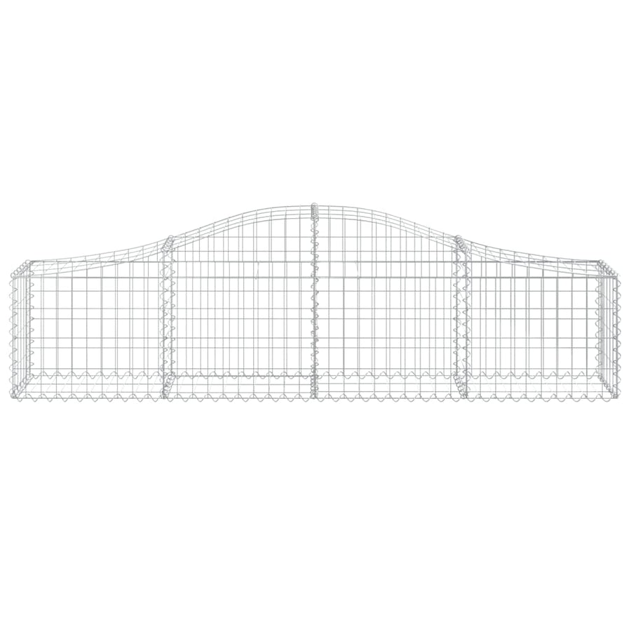 Arched Gabion Baskets 10 pcs 200x30x40/60 cm Galvanised Iron
