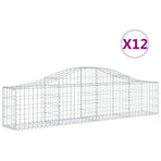 Arched Gabion Baskets 12 pcs 200x30x40/60 cm Galvanised Iron