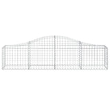 Arched Gabion Baskets 14 pcs 200x30x40/60 cm Galvanised Iron - Top-Down View