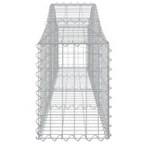 Arched Gabion Baskets 14 pcs 200x30x40/60 cm Galvanised Iron - 45-Degree Angle