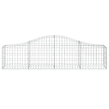 Arched Gabion Baskets 18 pcs 200x30x40/60 cm Galvanised Iron - Top-Down View