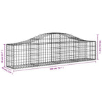 Arched Gabion Baskets 18 pcs 200x30x40/60 cm Galvanised Iron