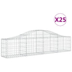 Arched Gabion Baskets 25 pcs 200x30x40/60 cm Galvanised Iron