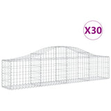 Arched Gabion Baskets 30 pcs 200x30x40/60 cm Galvanised Iron