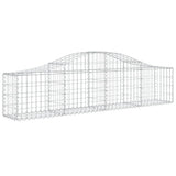 Arched Gabion Baskets 30 pcs 200x30x40/60 cm Galvanised Iron - Side View