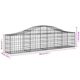 Arched Gabion Baskets 40 pcs 200x30x40/60 cm Galvanised Iron