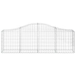 Arched Gabion Baskets 2 pcs 200x30x60/80 cm Galvanised Iron