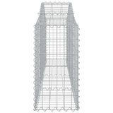 Arched Gabion Baskets 2 pcs 200x30x60/80 cm Galvanised Iron