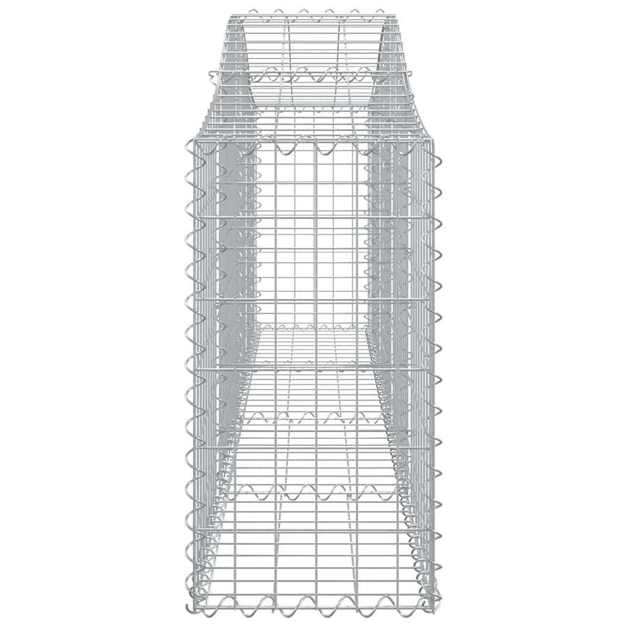 Arched Gabion Baskets 2 pcs 200x30x60/80 cm Galvanised Iron