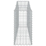 Arched Gabion Baskets 6 pcs 200x30x60/80 cm Galvanised Iron - 45-Degree Angle