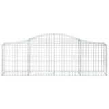 Arched Gabion Baskets 8 pcs 200x30x60/80 cm Galvanised Iron