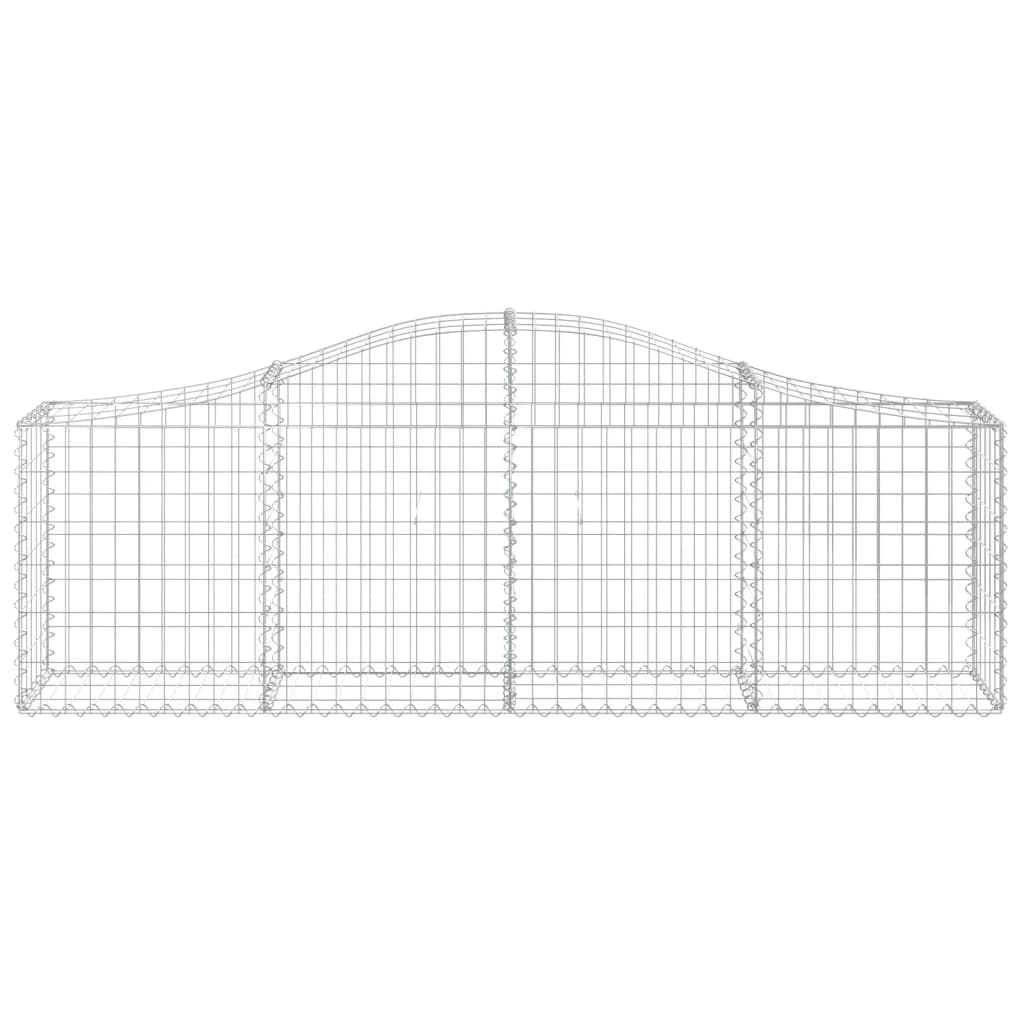 Arched Gabion Baskets 8 pcs 200x30x60/80 cm Galvanised Iron