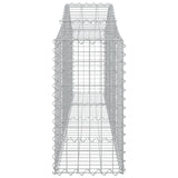 Arched Gabion Baskets 8 pcs 200x30x60/80 cm Galvanised Iron - 45-Degree Angle