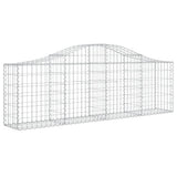 Arched Gabion Baskets 15 pcs 200x30x60/80 cm Galvanised Iron