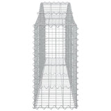 Arched Gabion Baskets 15 pcs 200x30x60/80 cm Galvanised Iron - 45-Degree Angle
