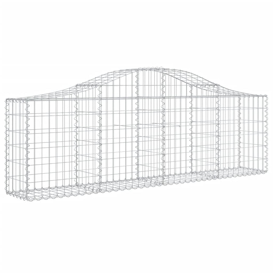 Arched Gabion Baskets 18 pcs 200x30x60/80 cm Galvanised Iron