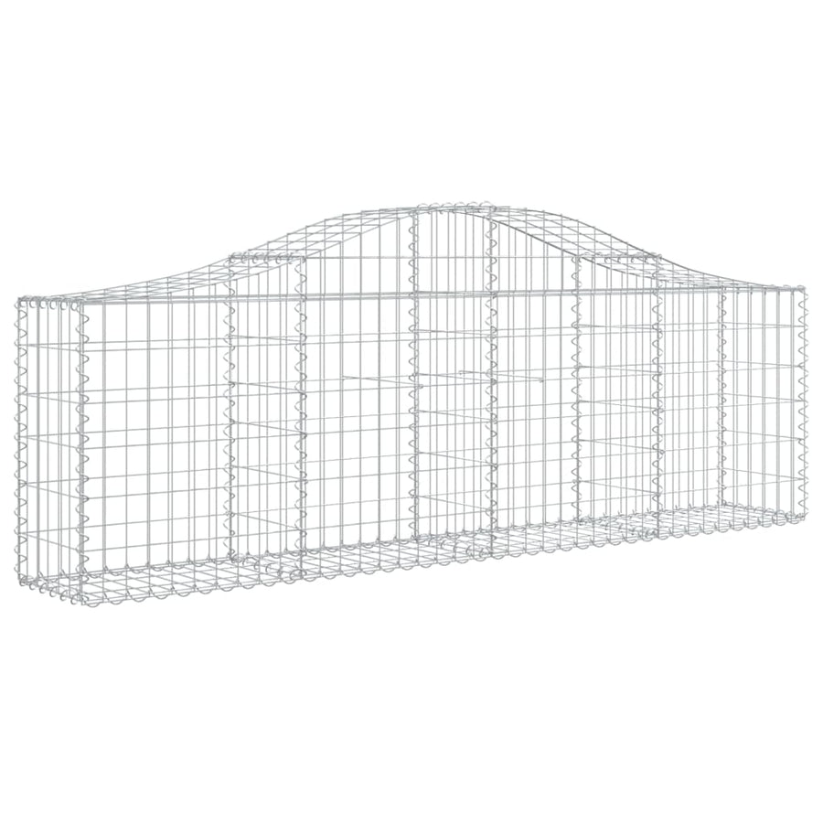 Arched Gabion Baskets 25 pcs 200x30x60/80 cm Galvanised Iron