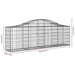 Arched Gabion Baskets 30 pcs 200x30x60/80 cm Galvanised Iron