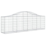 Arched Gabion Baskets 40 pcs 200x30x60/80 cm Galvanised Iron - Side View