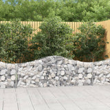 Arched Gabion Baskets 40 pcs 200x30x60/80 cm Galvanised Iron