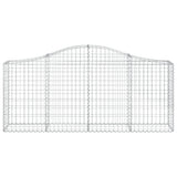 Arched Gabion Baskets 2 pcs 200x30x80/100 cm Galvanised Iron