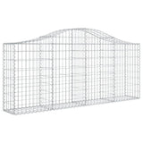 Arched Gabion Baskets 6 pcs 200x30x80/100 cm Galvanised Iron