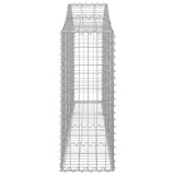 Arched Gabion Baskets 6 pcs 200x30x80/100 cm Galvanised Iron