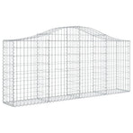 Arched Gabion Baskets 7 pcs 200x30x80/100 cm Galvanised Iron