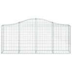 Arched Gabion Baskets 7 pcs 200x30x80/100 cm Galvanised Iron