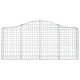 Arched Gabion Baskets 8 pcs 200x30x80/100 cm Galvanised Iron