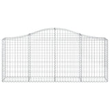 Arched Gabion Baskets 9 pcs 200x30x80/100 cm Galvanised Iron