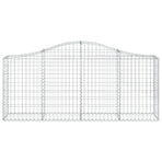 Arched Gabion Baskets 9 pcs 200x30x80/100 cm Galvanised Iron