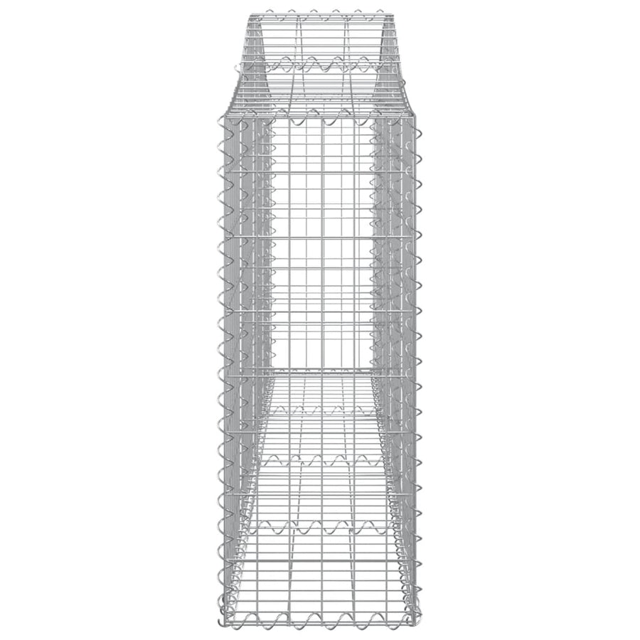 Arched Gabion Baskets 9 pcs 200x30x80/100 cm Galvanised Iron