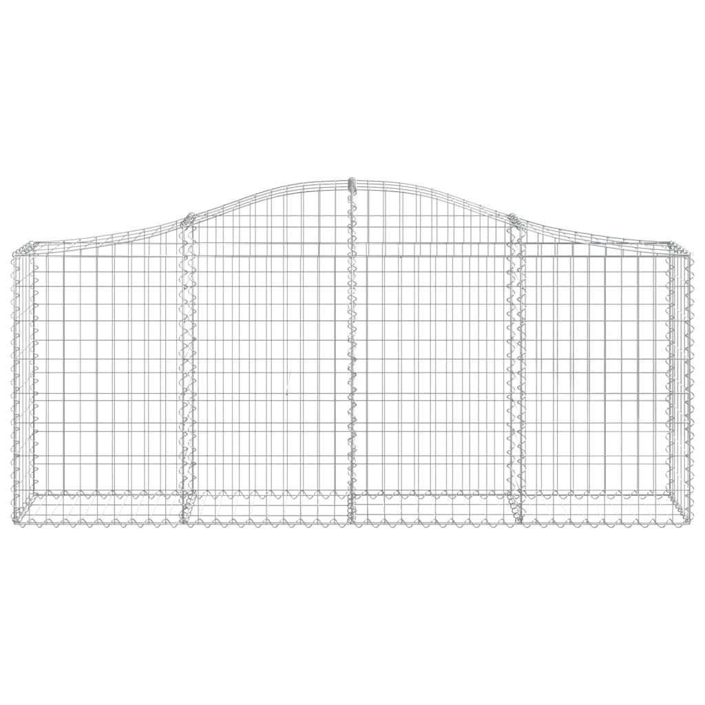 Arched Gabion Baskets 11 pcs 200x30x80/100 cm Galvanised Iron