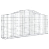 Arched Gabion Baskets 12 pcs 200x30x80/100 cm Galvanised Iron