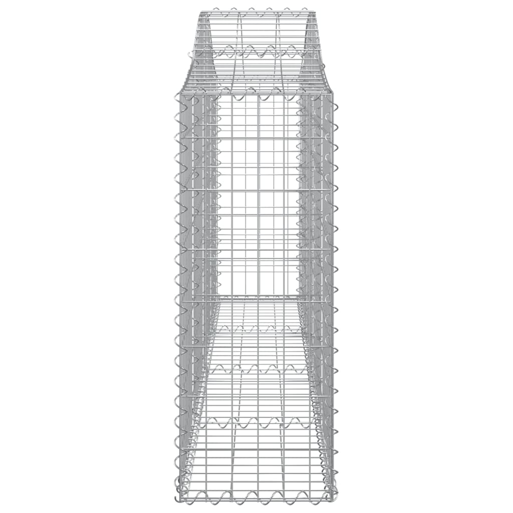 Arched Gabion Baskets 14 pcs 200x30x80/100 cm Galvanised Iron