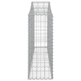Arched Gabion Baskets 15 pcs 200x30x80/100 cm Galvanised Iron