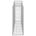 Arched Gabion Baskets 15 pcs 200x30x80/100 cm Galvanised Iron