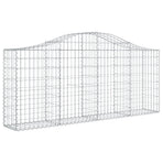 Arched Gabion Baskets 18 pcs 200x30x80/100 cm Galvanised Iron