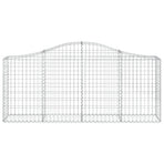 Arched Gabion Baskets 18 pcs 200x30x80/100 cm Galvanised Iron